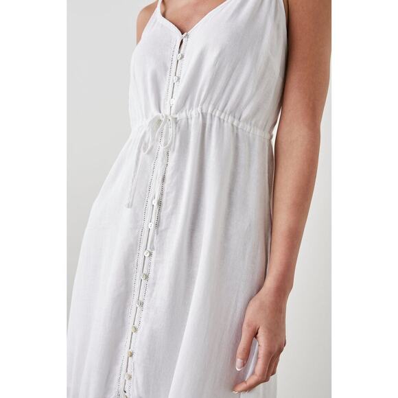 NWT Rails Frida Midi Tank Linen Dress in White Sz XS - Picture 4 of 12